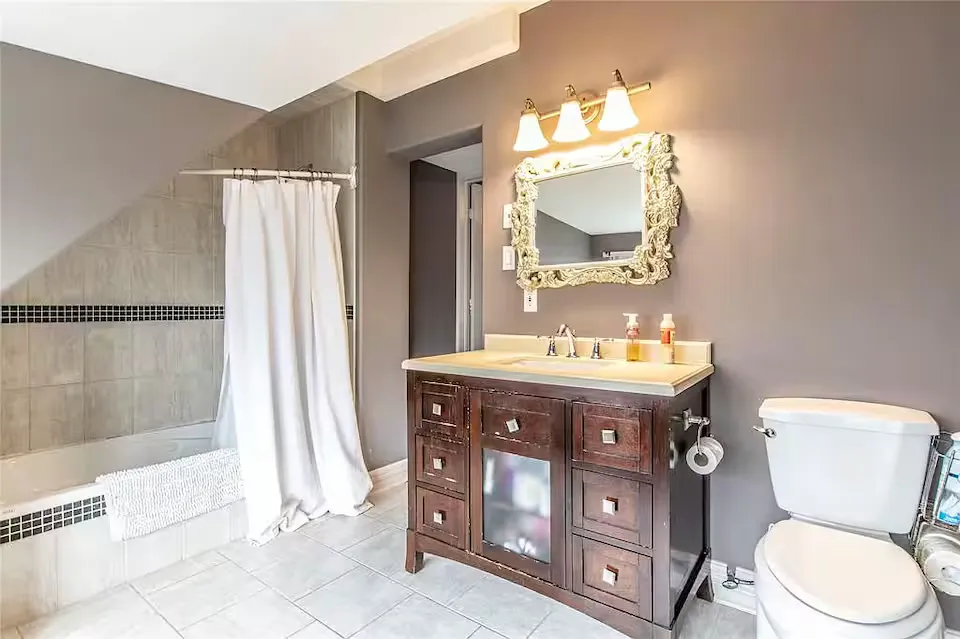 Luxury bathroom with soaker tub